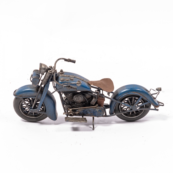 Vintage Blue Motorcycle
