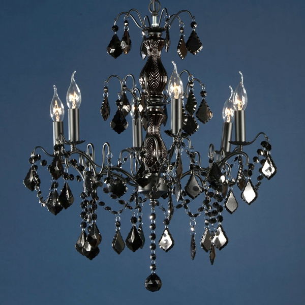 Charlotte 6 Light Chandelier - Black