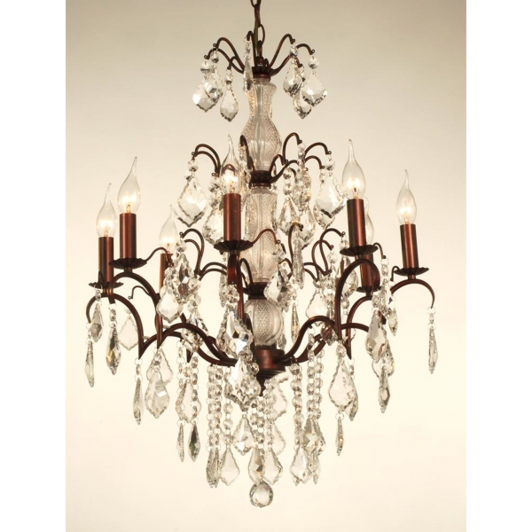 Charlotte 8 Light Chandelier - Bronze