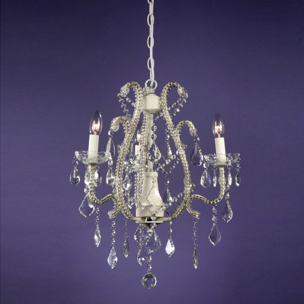 Marie Therese 3 Light Chandelier - Cream Crack