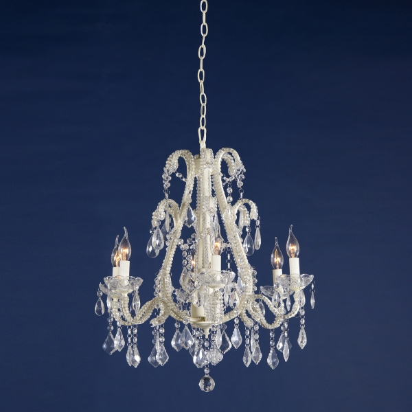 Marie Therese 6 Light Chandelier - Cream Crack