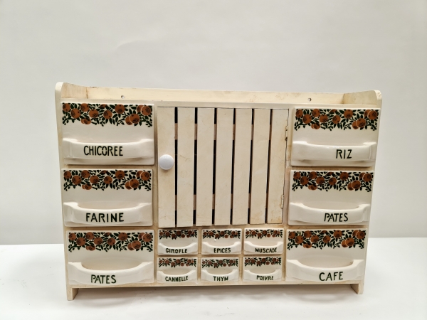 French Kitchen Spice Egg Porcelain Cabinet