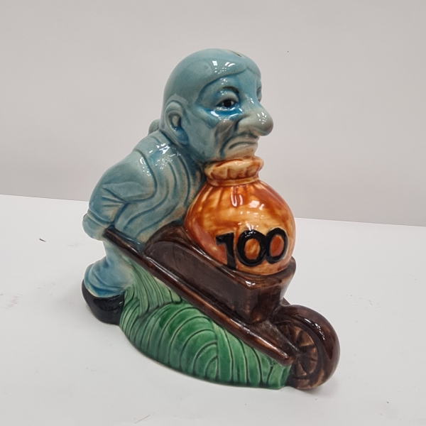 Majolica Style Scrooge Money Box