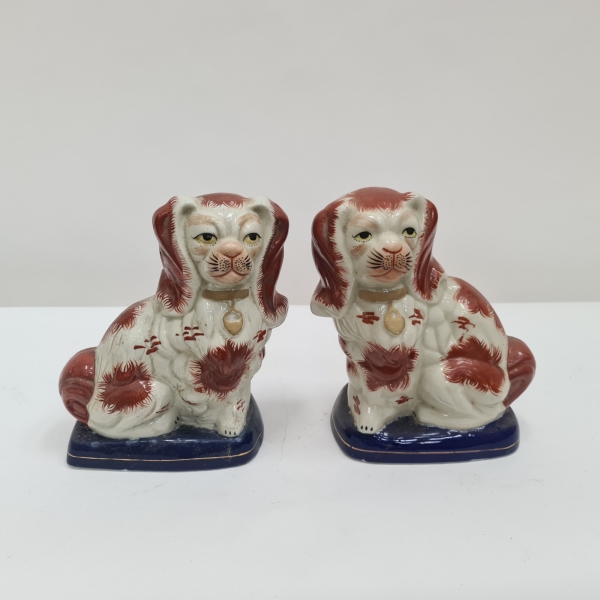 Pair of Staffordshire Dogs China Porcelain