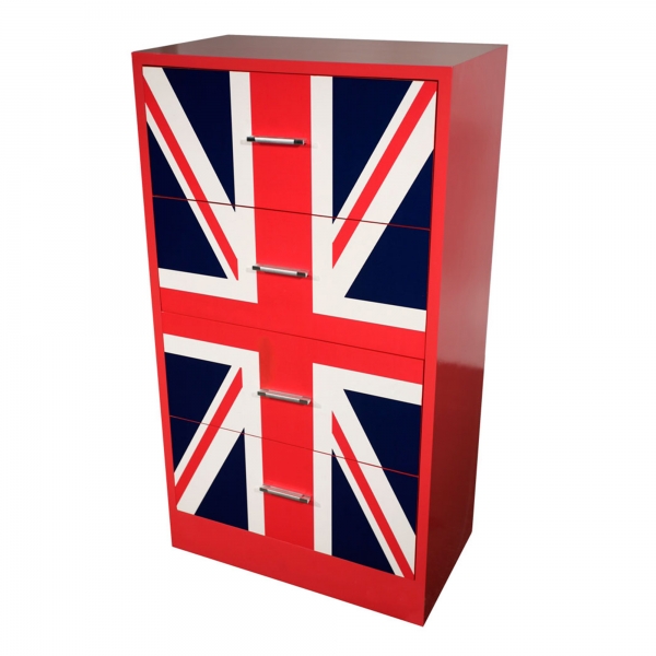Union Jack Tallboy Chest of Drawers