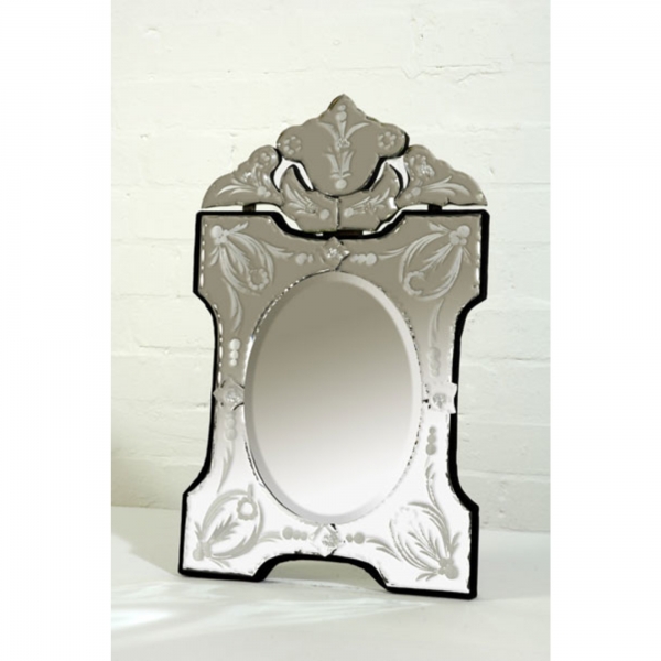 Venetian Scalloped & Arched Clear Decorative Table or Wall Mirror