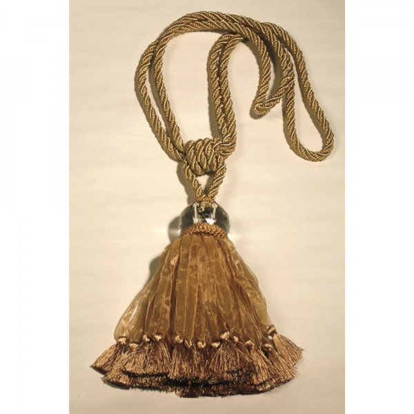Gold Tassel with Crystal