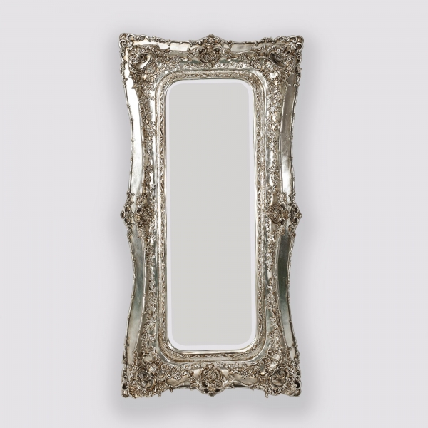 Rosetti Baroque Silver Gilt Leaf Bevelled Mirror