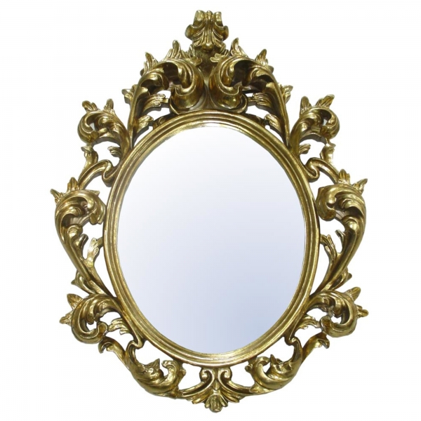 Baroque Gold Bevelled Oval Mirror