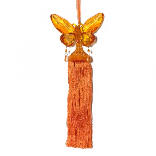 Orange Butterfly with Tassel