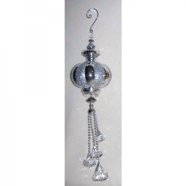 Sparkly Hanging Decoration - Silver
