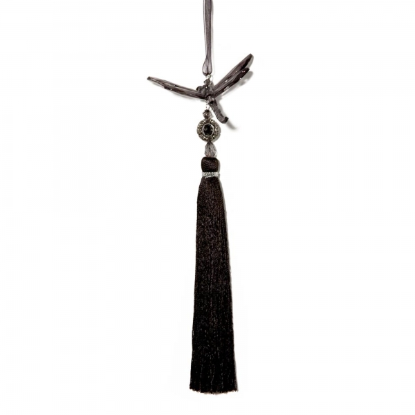 Smoked/Black Dragonfly with Tassel