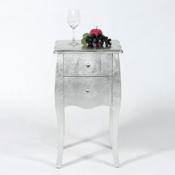 The Alchemist Bedside Table - Silver Gilt Leaf