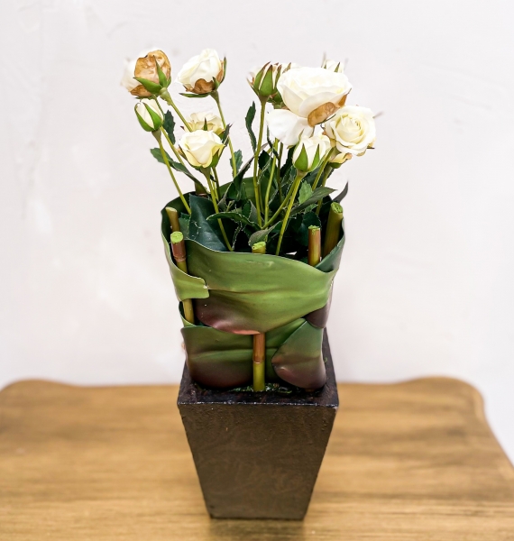 Artificial Flowers : White Roses