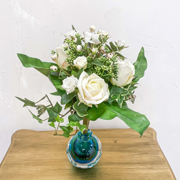 Artificial Flowers: Bouquet of White Mixed Flowers