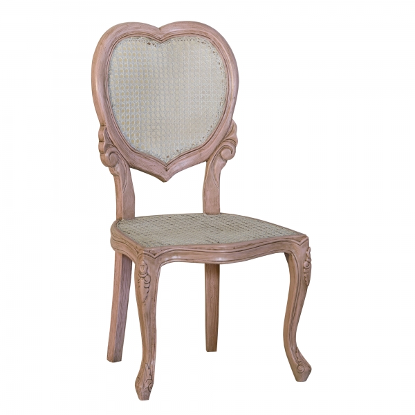 Isabella Heart Bedroom Chair - Pink and White