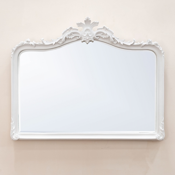 Patrica White Overmantle Mirror