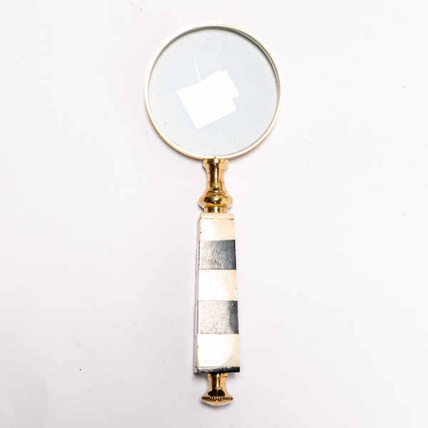 Magnifying Glass - Gold, White and Black