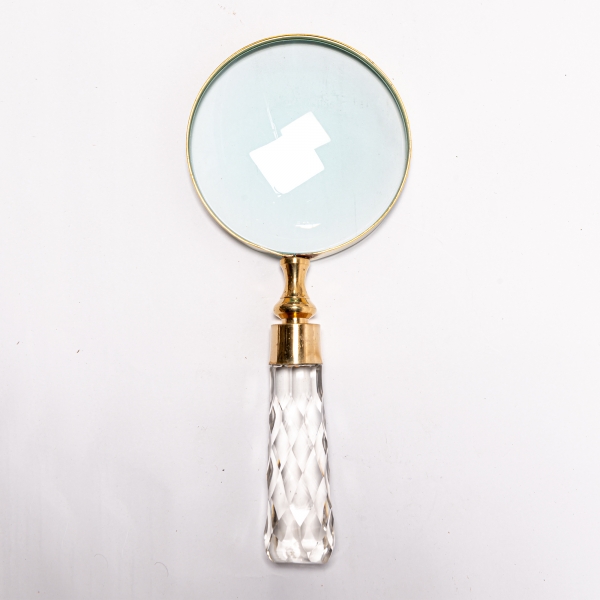Magnifying Glass - Gold and Crystal