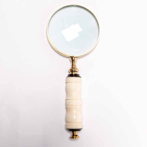 Magnifying Glass - Gold and White