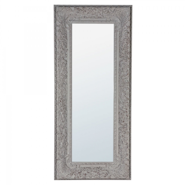 Renaissance  Soft Grey Taupe Floor Standing Mirror