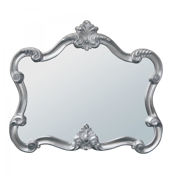 Mireille Silver Rococo Style Overmantle Decorative Wall Bedroom Hall Mirror