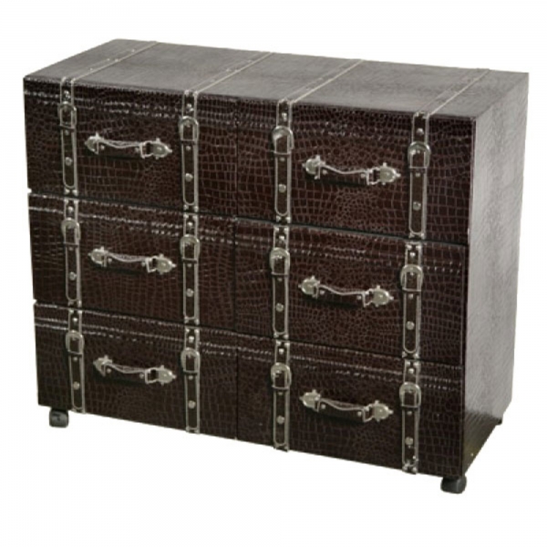 Moc Croc Deep Brown Chest of Drawers