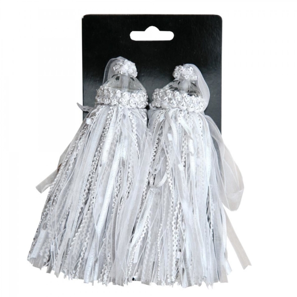 White Tassel with Crystal