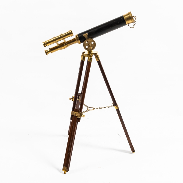Gold Telescope with Leather Trim