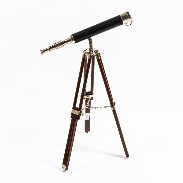 Silver Telescope with Leather Trim