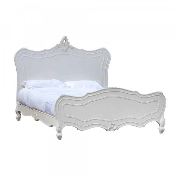 Boudoir Provence Bed - Antique White King Size 