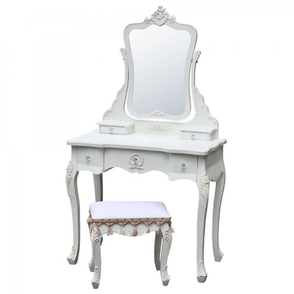 Pure White Dressing Table Set