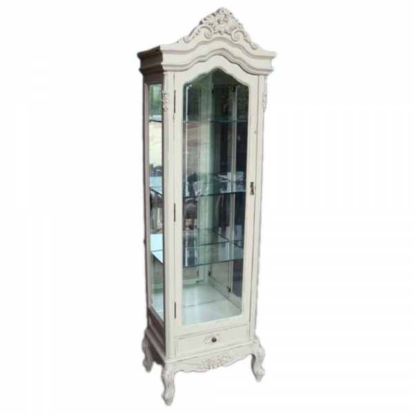 Boudoir Provence Display Cabinet - Antique White