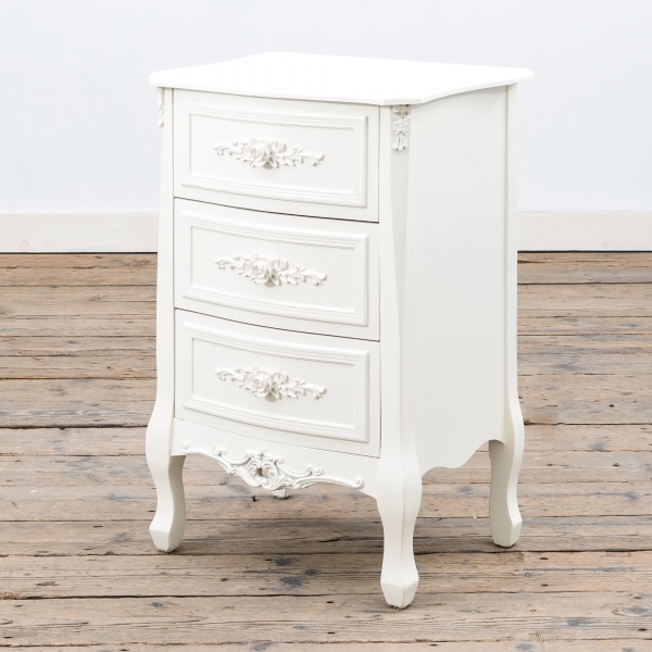 Rose White Bedside Table - Soft White