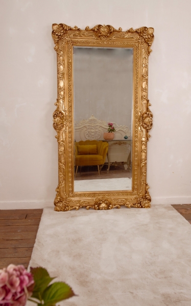 Essence Gold Bevelled Floor Mirror