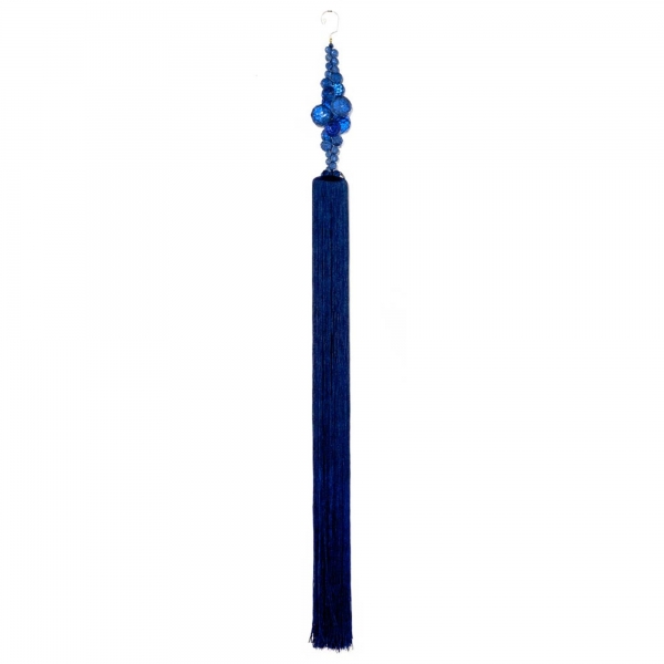 Blue  Long Tassel with Crystal