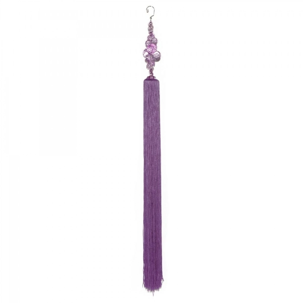 Lilac Long Tassel with Crystal