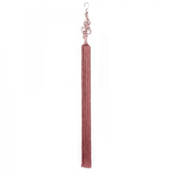 Pink  Long Tassel with Crystal