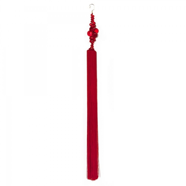 Red  Long Tassel with Crystal