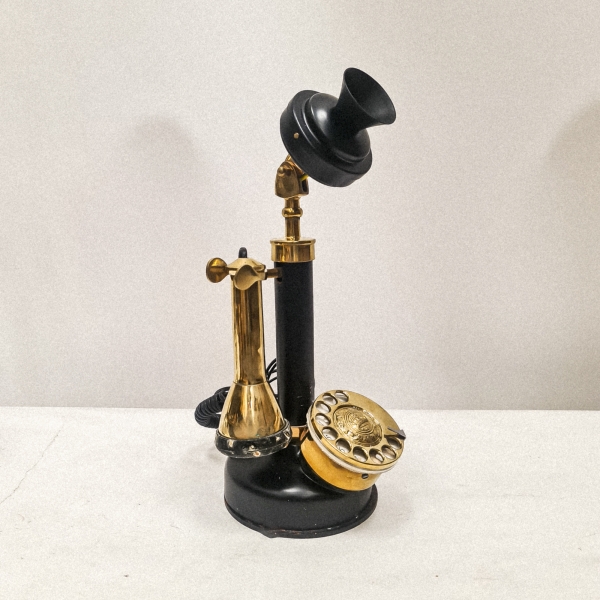 Candlestick Vintage Telephone Black and Gold