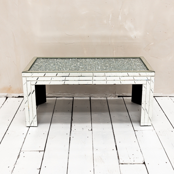 Crushed Diamond Mirrored Coffee Table 