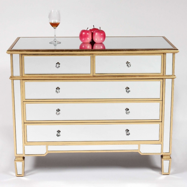 Genevieve Gold Two Over Three Chest of Drawers