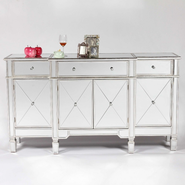 Genevieve Silver Mirrored Sideboard