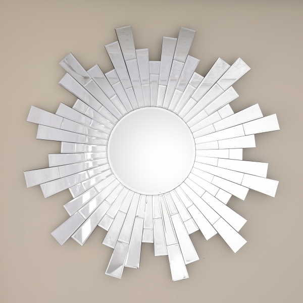 Venetian Geometric Round Mirror