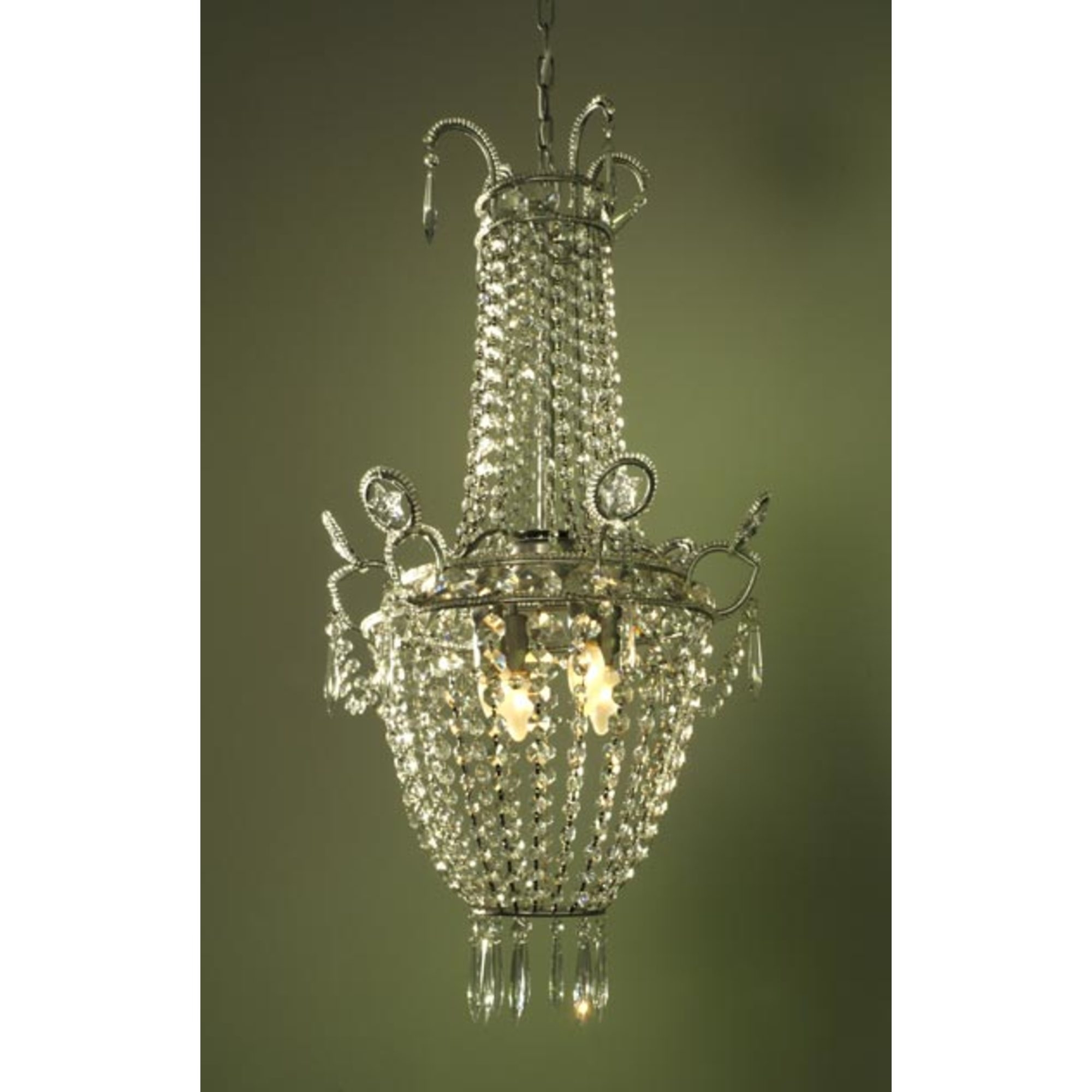 4 Light Chandelier - Silver