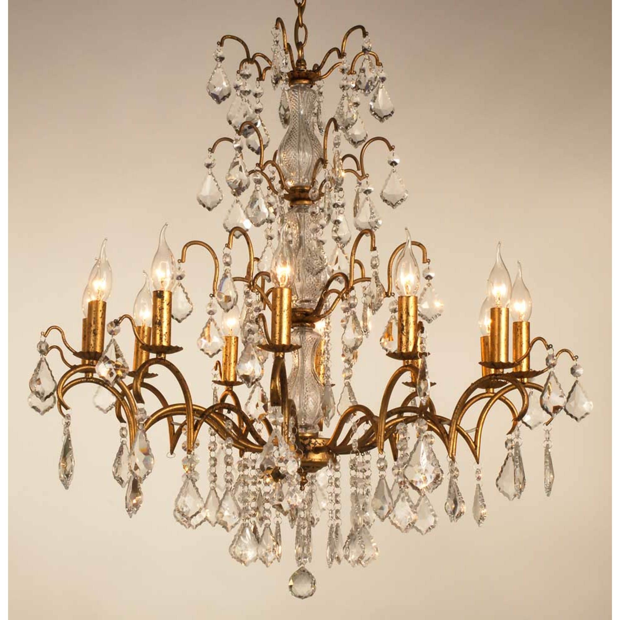 Charlotte 12 Light Chandelier - Vintage Gold