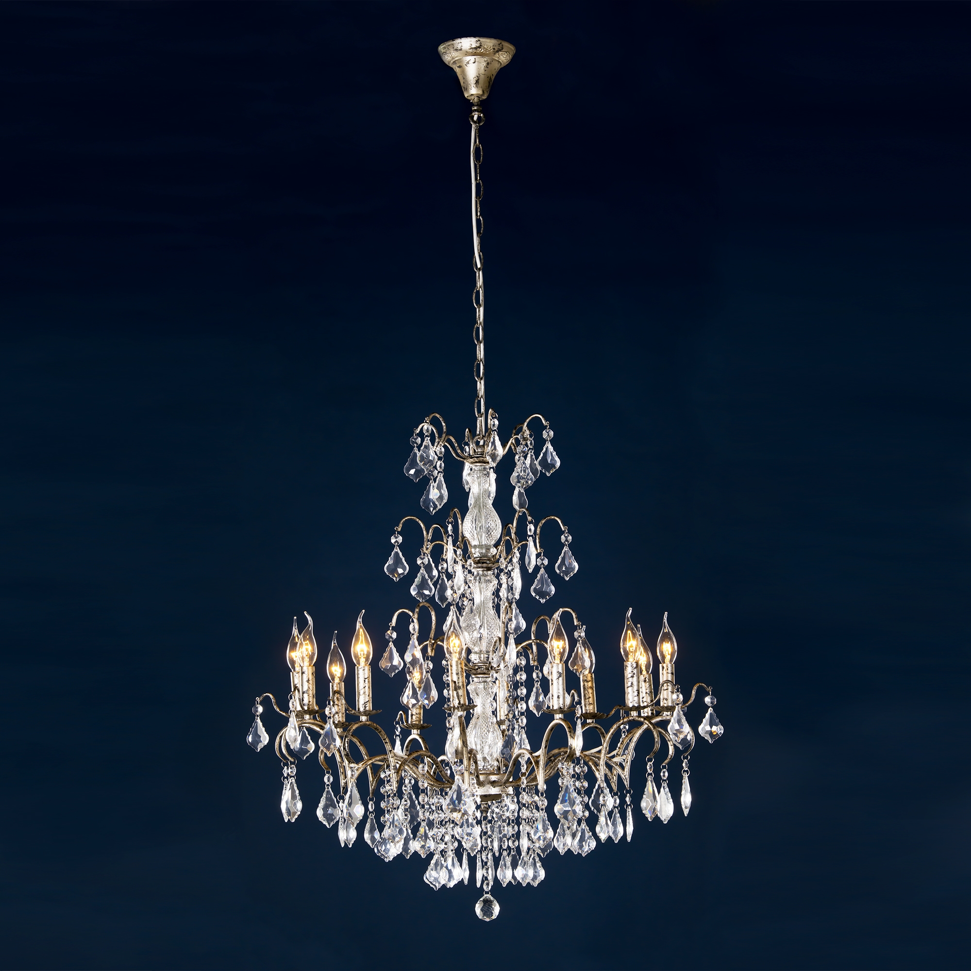 Charlotte 12 Light Chandelier - Silver