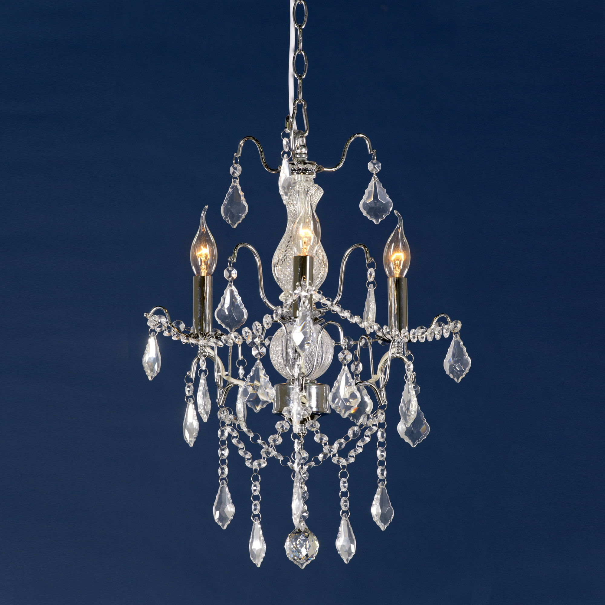 Charlotte 3 Light Chandelier - Chrome Silver