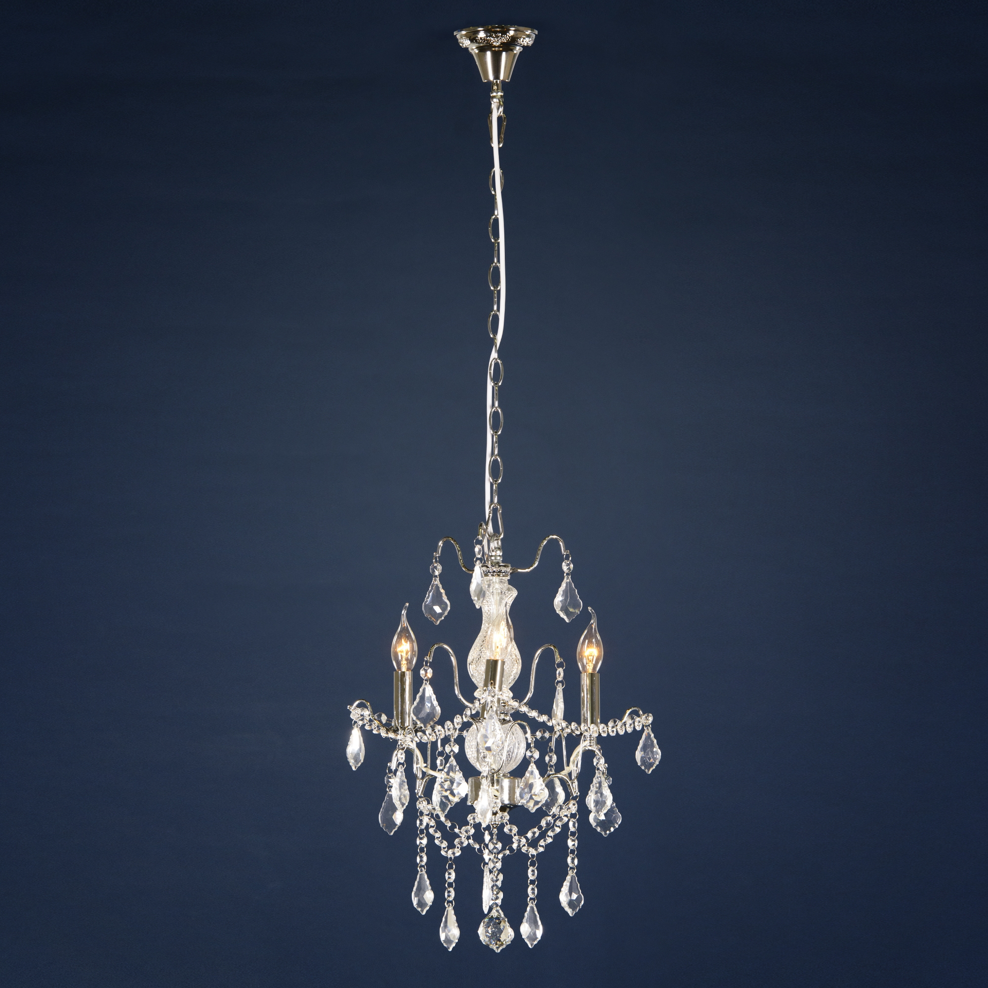 Charlotte 3 Light Chandelier - Chrome Silver
