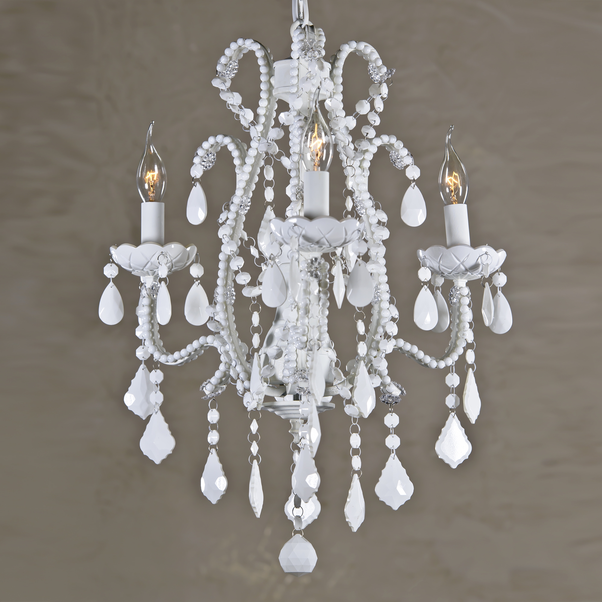 Marie Therese  3 Light Chandelier - Cream Crack